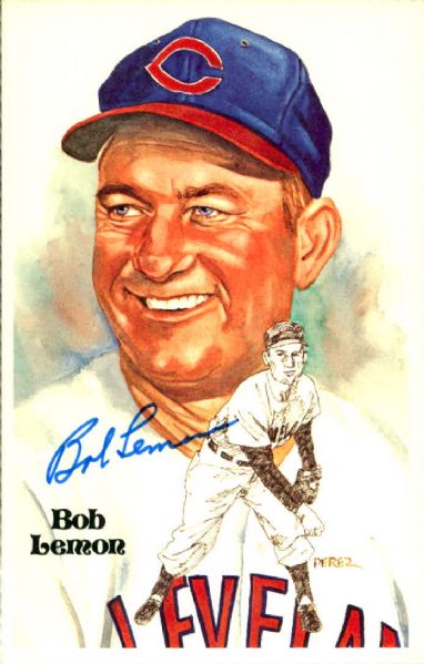 1981 Bob Lemon Cleveland Indians Signed Perez Steele Card - JSA