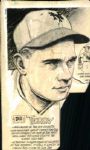 1932-41 Bill Terry New York Giants "The Sporting News" Original Illustration Artwork (Sporting News Colletion Hologram/MEARS LOA) Unique, 1:1