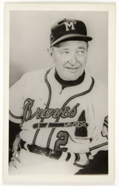 1950s Fred Haney Milwaukee Braves Postcard