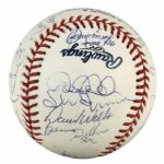2002 New York Yankees Team Signed OML (Selig) Baseball w/ 26 Sigs. Incl. Jeter Clemens Torre Rivera Pettitte - JSA 