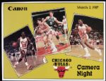 1987 Chicago Bulls Canon Photo Night Advertisement With Michael Jordan on Front & Team Photo