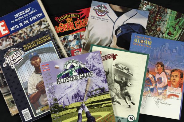 1990s Treasure Trove of MLB All-Star Super Bowl & NCAA Basketball Programs - Lot of 