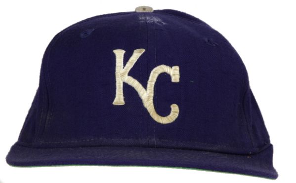 1970s Kansas City Royals Game Worn Cap (MEARS Auction LOA)