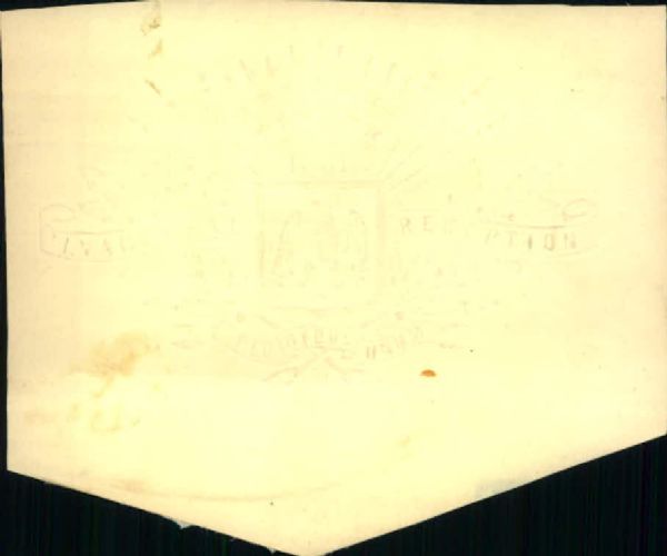 1881 President James Garfield Inaugural Reception Envelope Flap