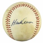 1974 Hank Aaron Atlanta Braves Single Signed OAL (Mac Phail) Baseball - JSA 