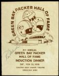 1978 Ray Nitschke Green Bay Packers Signed Packers Hall of Fame Program & Signed 8 x 10 - JSA 