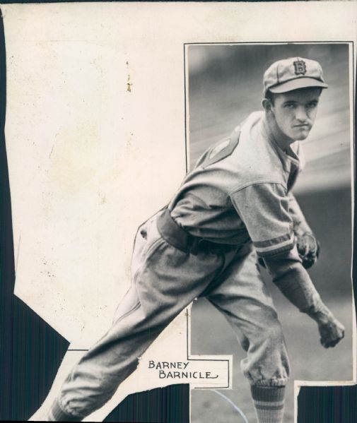 1939-40 circa Barney Barnicle Boston Bees "The Sporting News Collection Archives" Original Type 1 - 6"x9" Production Art Photo (Sporting News Collection Hologram/MEARS Type 1 Photo LOA)