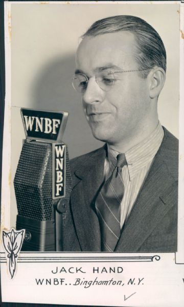 1940s circa Jack Hand WNBF "The Sporting News Collection Archives" Original Type 1 - 4"x6.5" Production Art Photo (Sporting News Collection Hologram/MEARS Type 1 Photo LOA)