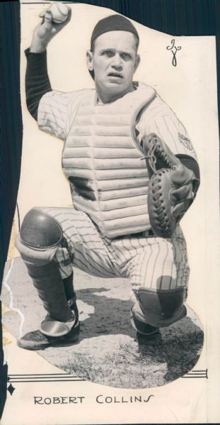1942 Robert Collins New York Yankees "The Sporting News Collection Archives" Original Type 1 - 4.5"x8.5" Production Art Photo (Sporting News Collection Hologram/MEARS Type 1 Photo LOA)