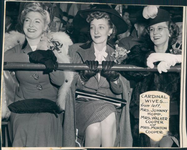 1940s circa St. Louis Cardinals Wives "The Sporting News Collection Archives" Original Type 1 - 6"x8" Production Art Photo (Sporting News Collection Hologram/MEARS Type 1 Photo LOA)