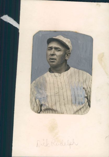 1923 circa Dick Rudolph Boston Braves "The Sporting News Collection Archives" Original Type 1 - 3.5"x5.5" Production Art Photo (Sporting News Collection Hologram/MEARS Type 1 Photo LOA)