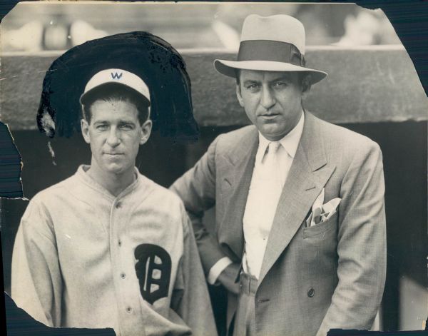 1929 Bucky Harris Detroit Tigers & George Preston Marshall "The Sporting News Collection Archives" Original Type 1 Production Art (Sporting News Collection Hologram/MEARS Type 1 Photo LOA)