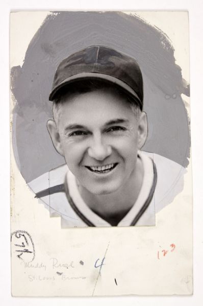 1933 Muddy Ruel St. Louis Browns "The Sporting News Collection Archives" original Type 1 - 6"x9" Production Art Photo (Sporting News Collection Hologram/MEARS Type 1 Photo LOA)
