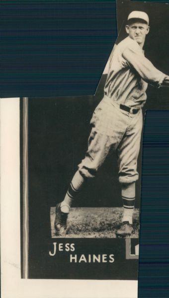 1920s circa Jesse Haines St. Louis Cardinals "The Sporting News Collection Archives" Original Type 1 - 5"x8" Production Art Photo (Sporting News Collection Hologram/MEARS Type 1 Photo LOA)
