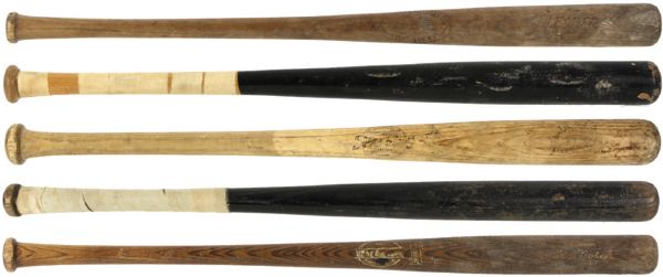 1960s Lot of 5 Store Model Bats (MEARS Auction LOA)