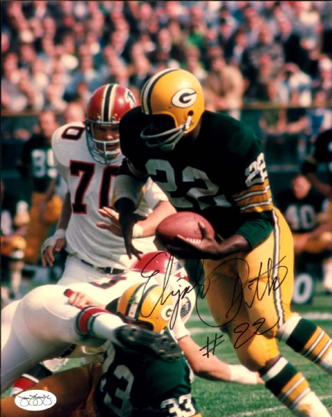 1990s Elijah Pitts Green Bay Packers Signed 8" x 10" Photo - JSA