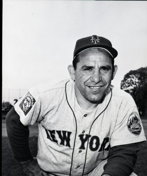 1965 Yogi Berra New York Mets "The Sporting News" Original 2" x 2.5" Black And White Negative (The Sporting News Collection/MEARS Auction LOA) 