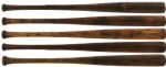 1920s H&B Louisville Slugger Side Written Professional Model Game Used Bat Lot of (5) - (MEARS Auction LOA)