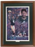 1997 Brett Favre Green Bay Packers Signed Heart of Gold II Print 43/804 - JSA 