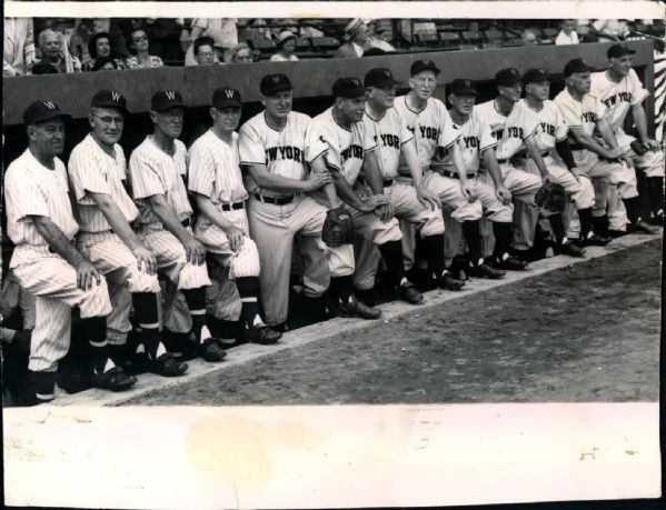 1951 New York Giants Washington Senators Old Timers "The Sporting News Collection Archives" Original 8" x 10.5" Photo (Sporting News Collection Hologram/MEARS Photo LOA)