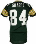 1993 Sterling Sharpe Game Worn Green Bay Packers Jersey - (MEARS A8) Great Use