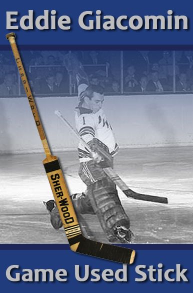 1974-75 Ed Giacomin New York Rangers Game Used Sher-Wood Hockey Stick  HOF (MEARS Auction LOA)