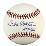 2000 circa  Steve Carlton Philadelphia Phillies Single Signed OML (Selig) Baseball "HOF 94" - JSA