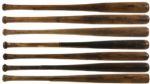 1917-34 H&B Louisville Slugger Professional Model Side Written Game Used Bat Lot (7) (MEARS Auction LOA)
