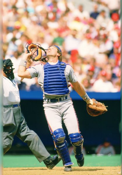 1985-89 Gary Carter New York Mets "The Sporting News" Original Full Color Negative Slide (The Sporting News Collection/Mears Auction LOA) - Lot of 4