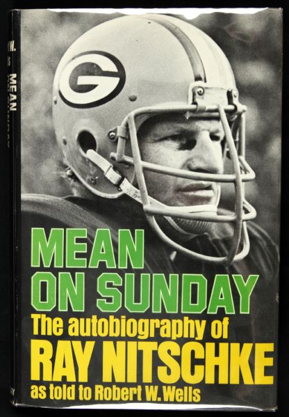 Ray Nitschke (and Robert W. Wells) Signed "Mean on a Sunday" Book - JSA