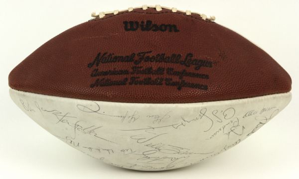 1974 NFL Pro Bowl Team Signed Football With Over 40 AFC Signatures Mean Joe Greene Gene Upshaw Dwight White Jake Scott- JSA 
