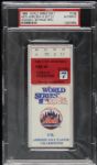 1986 New York Mets vs. Boston Red Sox Game 7 Ticket Stub - PSA Authentic
