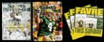 2007-08 Brett Favre Sports Illustrated and Journal Sentinel Items - Lot of 5