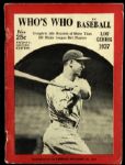 1937 Whos Who in Baseball Book With Lou Gehrig New York Yankees On Front 