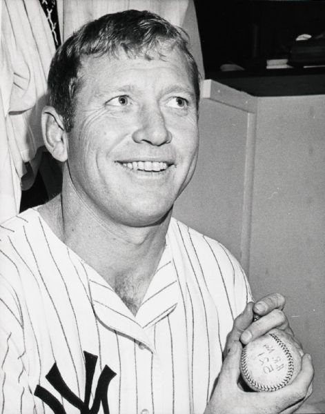 1968 Mickey Mantle New York Yankees "The Sporting News" Original 3" x 4" Black And White Negative (The Sporting News Collection/MEARS Auction LOA) 