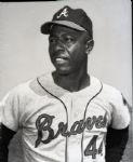 1966 Hank Aaron Atlanta Braves "The Sporting News" Original 2" x 2.5" Black And White Negative (The Sporting News Collection/MEARS Auction LOA) 