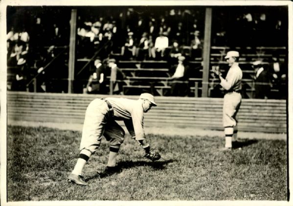 1909-12 Amos Strunk Philadelphia Athletics "Detroit News Archives" Original 5" x 7" Photo (Detroit News Pre1918 Label/MEARS Photo LOA)