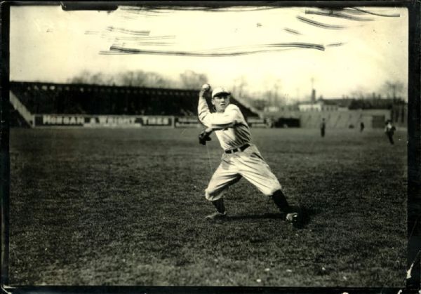 1908-20 Donie Bush Detroit Tigers "Detroit News Archives" Original 5" x 7" Photo (Detroit News Pre1918 Label/MEARS Photo LOA)