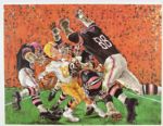 1970s Bergstrom Football Poster - Lot of 4 22" x 17" One Featuring Vince Lombardi 
