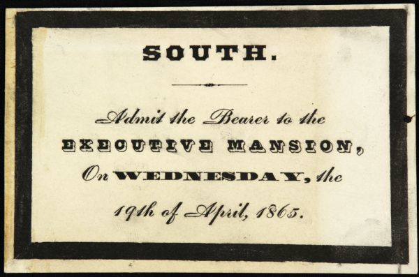 1865 Abraham Lincoln Funeral Pass