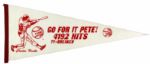 1985 Pete Rose Cincinnati Reds 4192 Hits Pennant