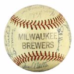 1970s Milwaukee Brewers Team-Signed Baseball - Lot of 2 Both With Harvey Kuenn - JSA 