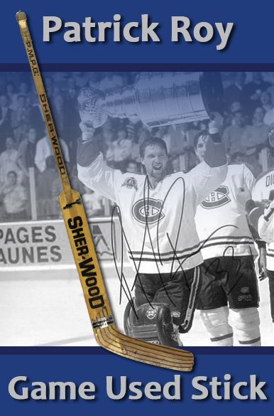 1984-86 Patrick Roy Montreal Canadiens Game Model Sher-Wood Hockey Stick - HOF - (MEARS Auction LOA)