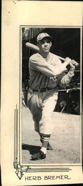 1937-39 circa Herb Bremer St. Louis Cardinals "The Sporting News Collection Archives" Original 3.5" x 8" Photo (Sporting News Collection Hologram/MEARS Photo LOA)