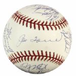 2002 New York Yankees Team Signed OML (Selig) Baseball w/ 26 Sigs. Incl. Jeter Clemens Torre Rivera Pettitte - JSA 