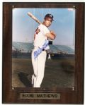Eddie Mathews Milwaukee Braves Signed 8" x 10" Photo in Placque - JSA