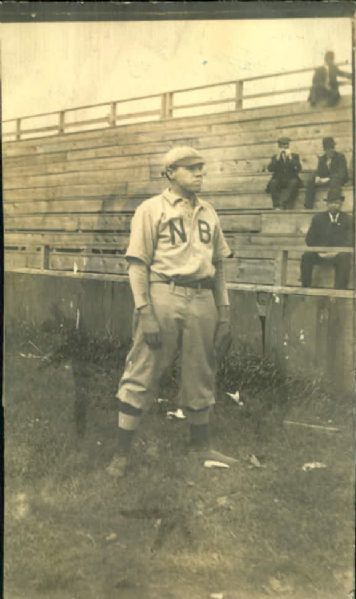 1909-11 circa Paddy Baumann New Bedford Whalers (Detroit Tigers) "Detroit News Archives" Original 3" x 5" Photo (Detroit News Pre1918 Label/MEARS Photo LOA)