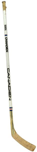 1982-87 Jack OCallahan Chicago Black Hawks Game Used Canadien 6001 Hockey Stick - Team USA Miracle on Ice Member (MEARS Auction LOA)