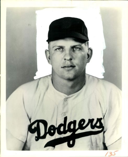 1954 Walt "Moose" Moryn Brooklyn Dodgers "The Sporting News Collection Archives" Original 8" x 10" Photo (Sporting News Collection Hologram/MEARS Photo LOA)