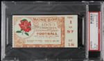 1953-94 Rose Bowl Wisconsin Ticket Stub - Lot of 2 Both PSA Graded